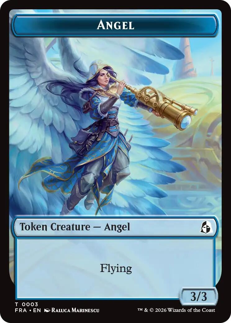 Image for Angel (0003) // Treasure Double-Sided Token (Reality Fracture) (3 // 15) (FRA) - Magic: The Gathering