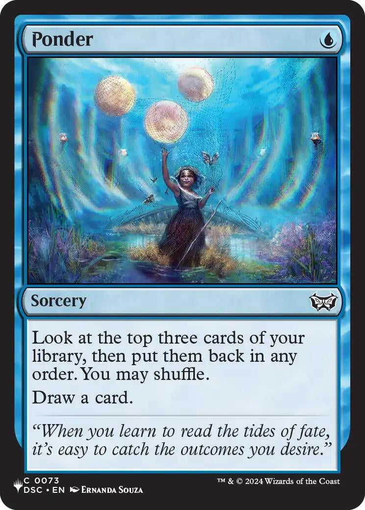 Image for Ponder (DSC) (The List Reprints) (73) (LIST) - Magic: The Gathering