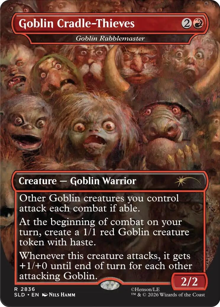 Image for Goblin Cradle-Thieves - Goblin Rabblemaster (Secret Lair Drop Series) (2836) (SLD) - Magic: The Gathering