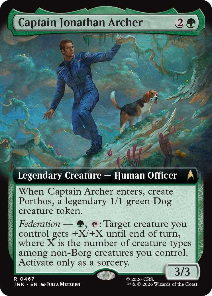 Image for Captain Jonathan Archer (Extended Art) (Star Trek) (467) (TRK) - Magic: The Gathering