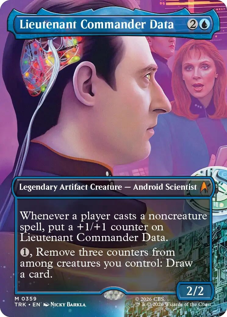 Image for Lieutenant Commander Data (Borderless) (Star Trek) (359) (TRK) - Magic: The Gathering