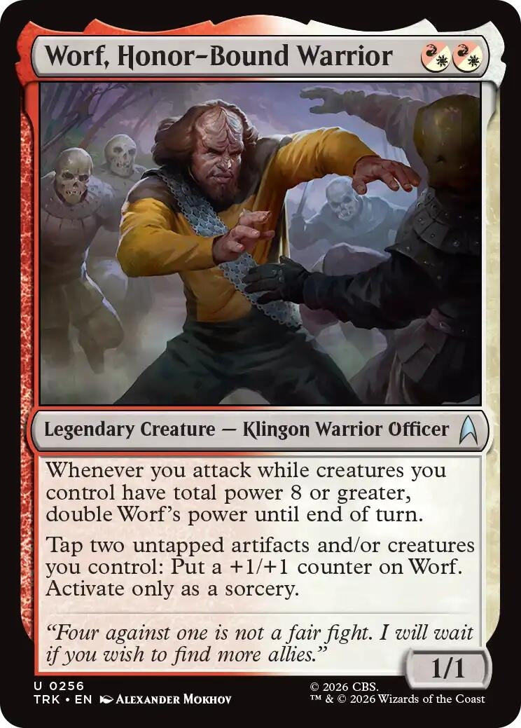 Image for Worf, Honor-Bound Warrior (Star Trek) (256) (TRK) - Magic: The Gathering