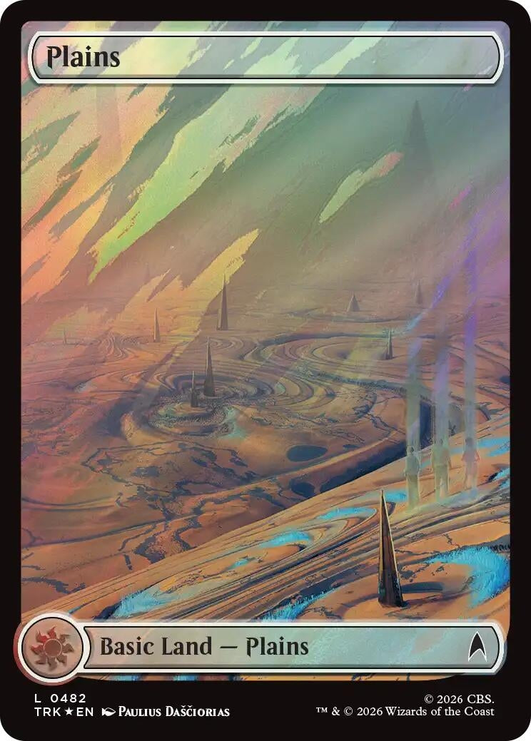 Image for Plains (0482) (Surge Foil) (Star Trek) (482) (TRK) - Magic: The Gathering
