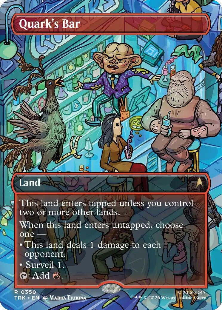 Image for Quark's Bar (Borderless) (0350) (Star Trek) (350) (TRK) - Magic: The Gathering