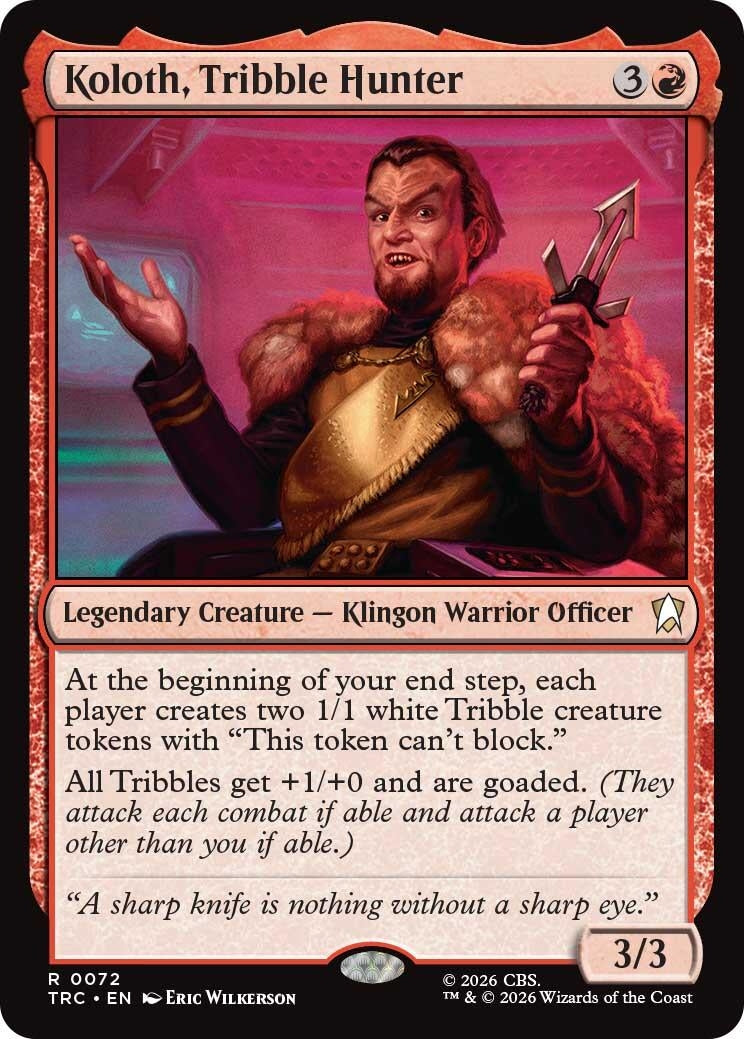 Image for Koloth, Tribble Hunter (Commander: Star Trek) (72) (TRC) - Magic: The Gathering