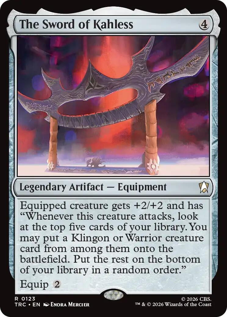Image for The Sword of Kahless (Surge Foil) (Commander: Star Trek) (123) (TRC) - Magic: The Gathering