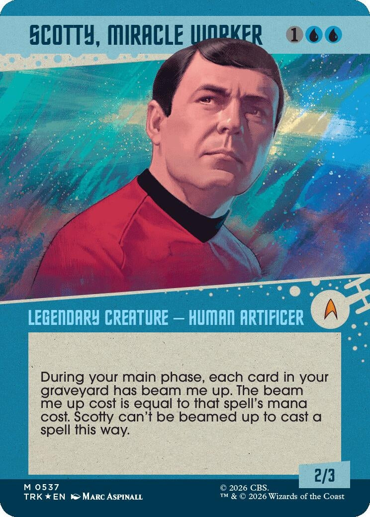 Image for Scotty, Miracle Worker (Showcase) (Surge Foil) (Star Trek) (537) (TRK) - Magic: The Gathering