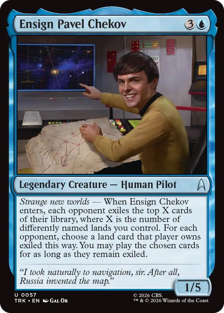 Image for Ensign Pavel Chekov (Star Trek) (57) (TRK) - Magic: The Gathering