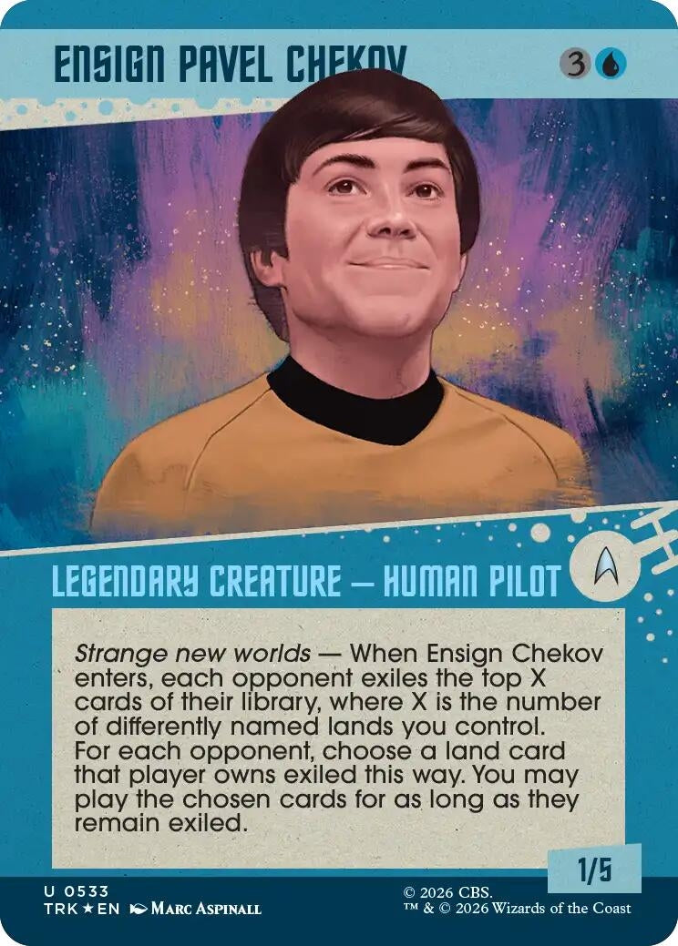 Image for Ensign Pavel Chekov (Showcase) (Surge Foil) (Star Trek) (533) (TRK) - Magic: The Gathering