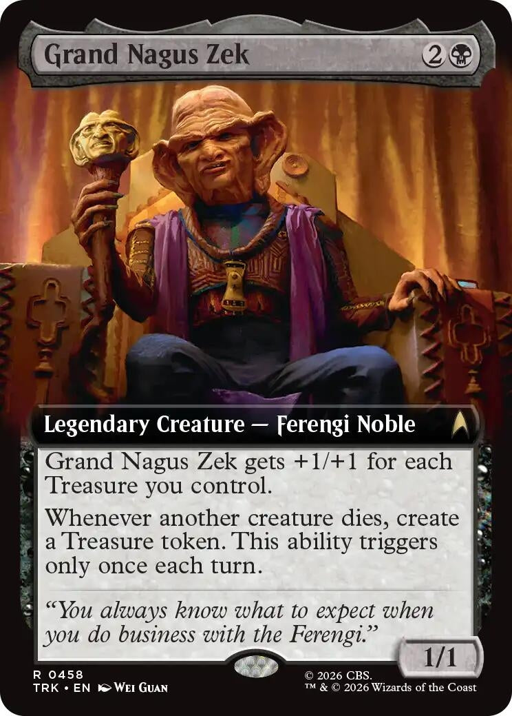 Image for Grand Nagus Zek (Extended Art) (Star Trek) (458) (TRK) - Magic: The Gathering