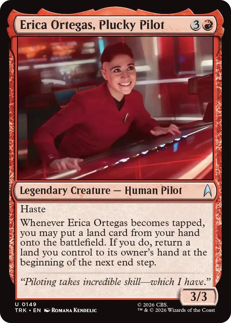 Image for Erica Ortegas, Plucky Pilot (Star Trek) (149) (TRK) - Magic: The Gathering