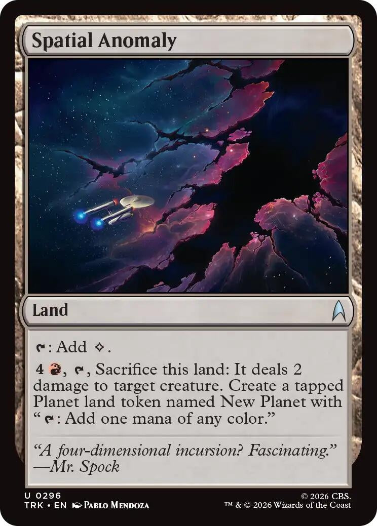 Image for Spatial Anomaly (Star Trek) (296) (TRK) - Magic: The Gathering