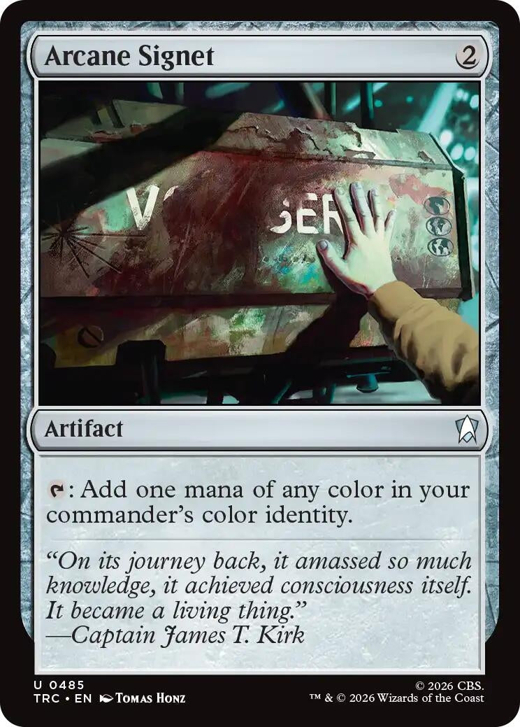 Image for Arcane Signet (Surge Foil) (Commander: Star Trek) (485) (TRC) - Magic: The Gathering