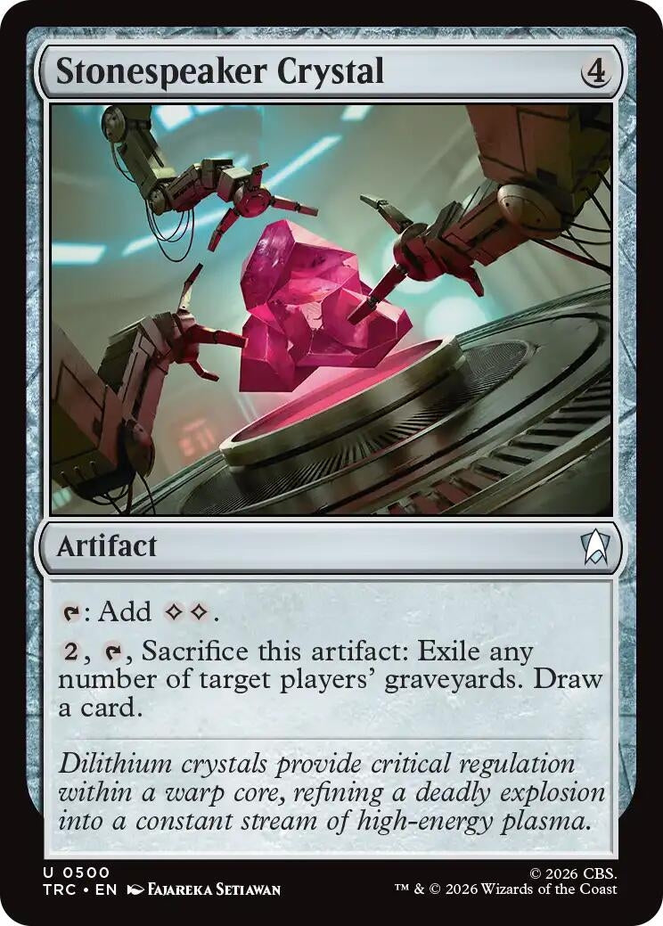 Image for Stonespeaker Crystal (Surge Foil) (Commander: Star Trek) (500) (TRC) - Magic: The Gathering