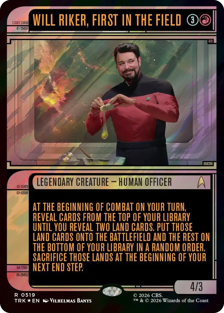 Image for Will Riker, First in the Field (Showcase) (Surge Foil) (Star Trek) (519) (TRK) - Magic: The Gathering