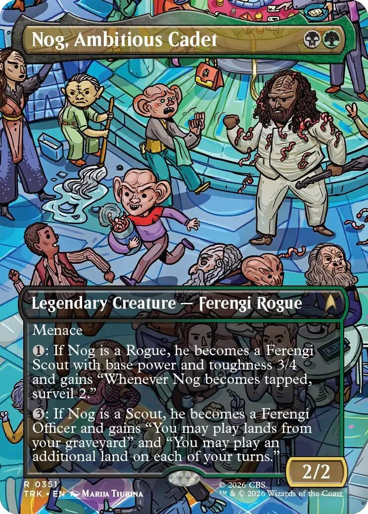 Image for Nog, Ambitious Cadet (Borderless) (Star Trek) (351) (TRK) - Magic: The Gathering