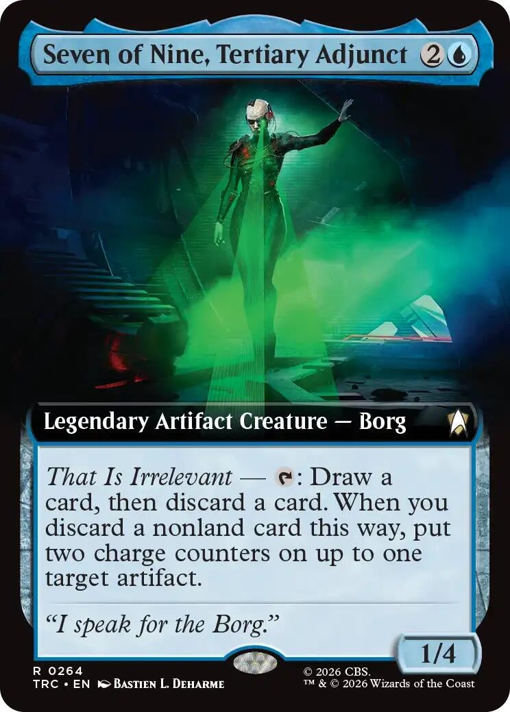 Image for Seven of Nine, Tertiary Adjunct (Extended Art) (Commander: Star Trek) (264) (TRC) - Magic: The Gathering