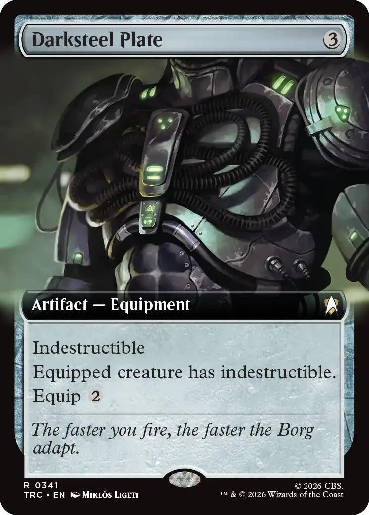 Image for Darksteel Plate (Extended Art) (Commander: Star Trek) (341) (TRC) - Magic: The Gathering