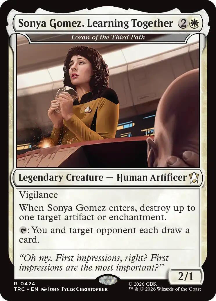 Image for Sonya Gomez, Learning Together - Loran of the Third Path (Commander: Star Trek) (424) (TRC) - Magic: The Gathering