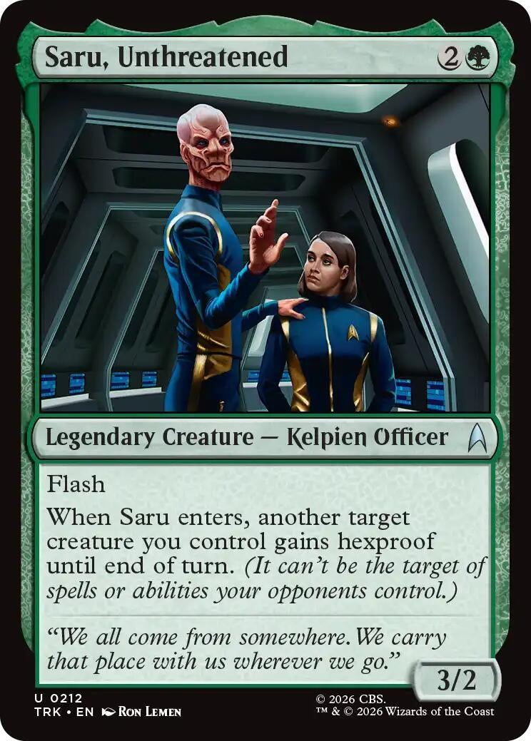 Image for Saru, Unthreatened (Star Trek) (212) (TRK) - Magic: The Gathering