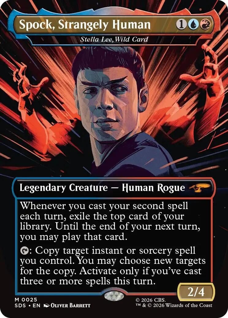 Image for Spock, Strangely Human - Stella Lee, Wild Card (Borderless) (Star Trek: Stardates) (25) (SDS) - Magic: The Gathering