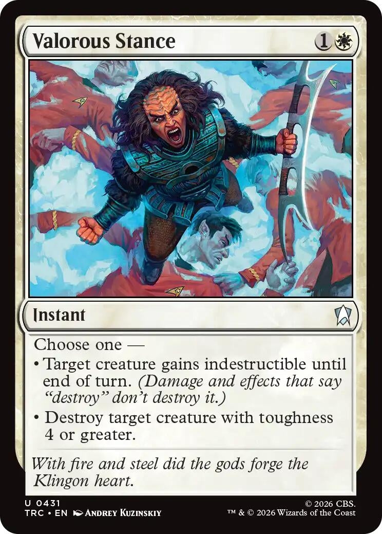 Image for Valorous Stance (Surge Foil) (Commander: Star Trek) (TRC) - Magic: The Gathering