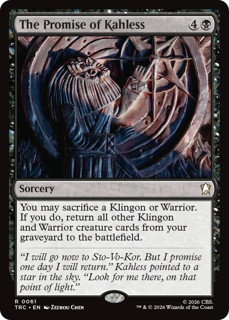 Image for The Promise of Kahless (Surge Foil) (Commander: Star Trek) (TRC) - Magic: The Gathering