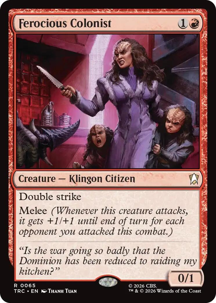 Image for Ferocious Colonist (Commander: Star Trek) (TRC) - Magic: The Gathering