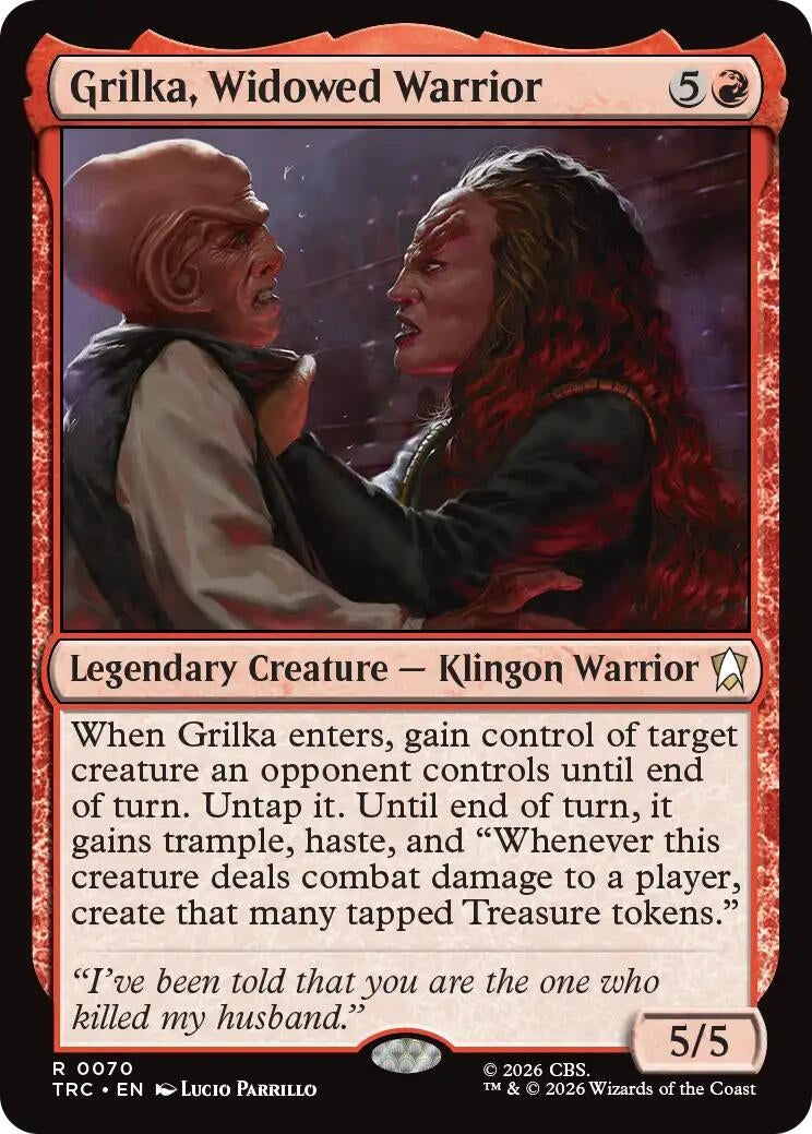 Image for Grilka, Widowed Warrior (Surge Foil) (Commander: Star Trek) (TRC) - Magic: The Gathering