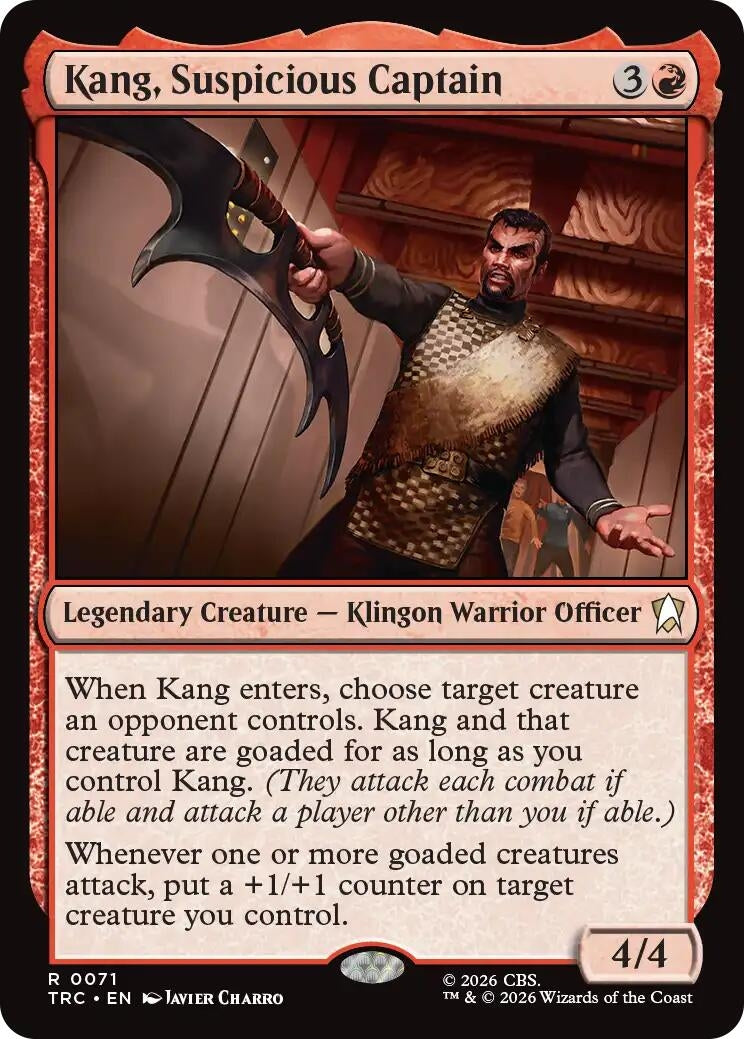 Image for Kang, Suspicious Captain (Surge Foil) (Commander: Star Trek) (TRC) - Magic: The Gathering