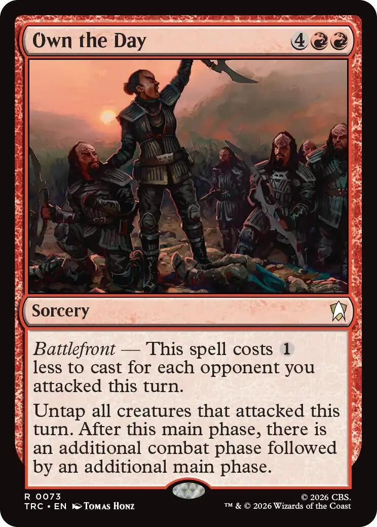 Image for Own the Day (Surge Foil) (Commander: Star Trek) (TRC) - Magic: The Gathering