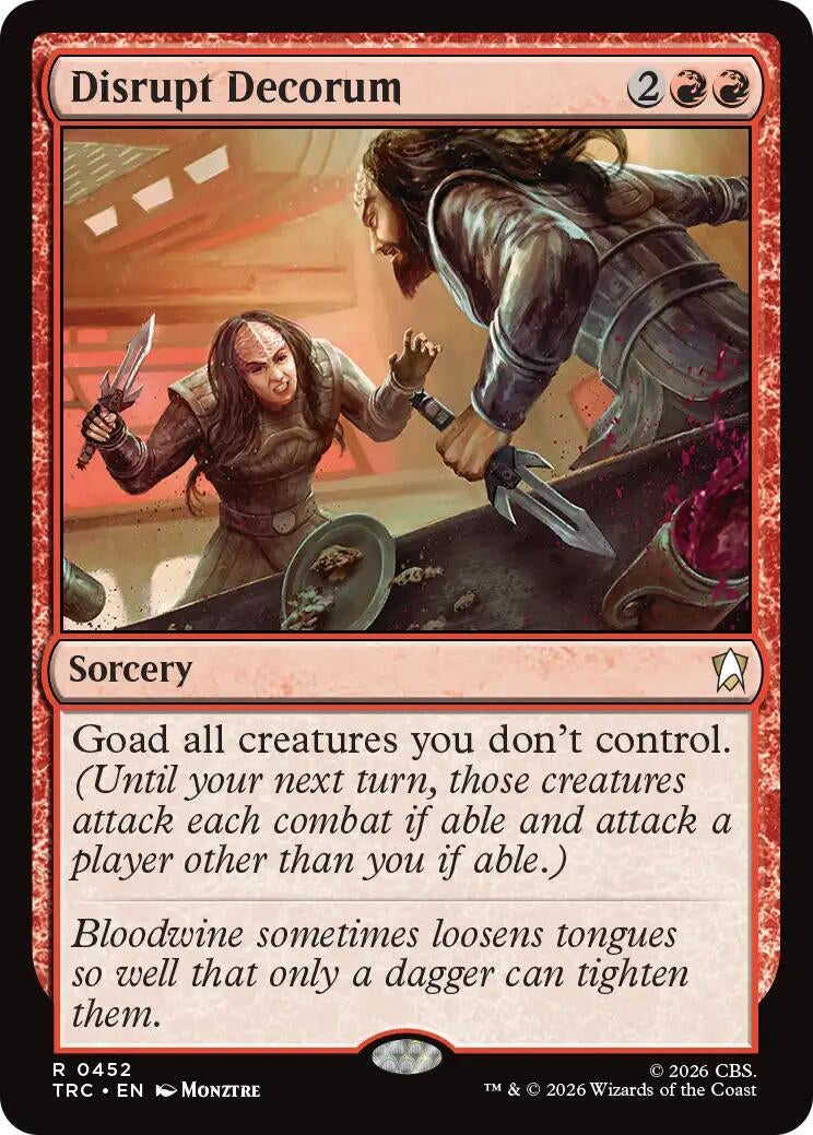 Image for Disrupt Decorum (Surge Foil) (Commander: Star Trek) (TRC) - Magic: The Gathering