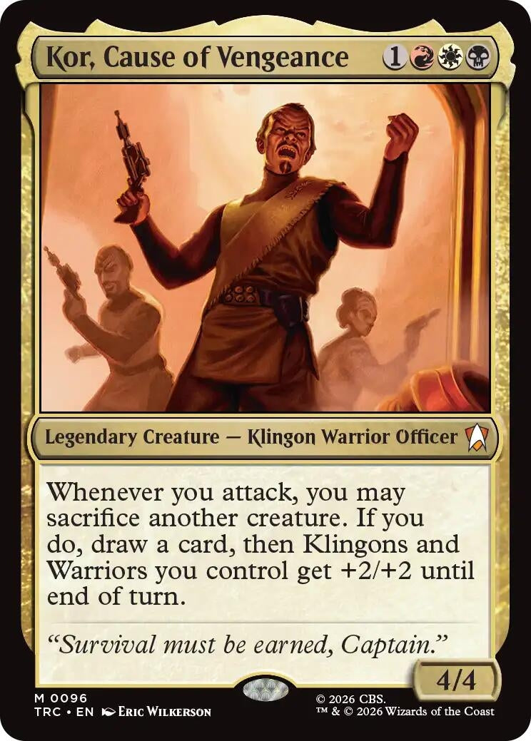 Image for Kor, Cause of Vengeance (Surge Foil) (Commander: Star Trek) (TRC) - Magic: The Gathering
