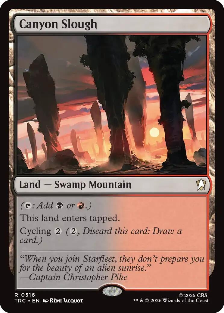 Image for Canyon Slough (Commander: Star Trek) (TRC) - Magic: The Gathering