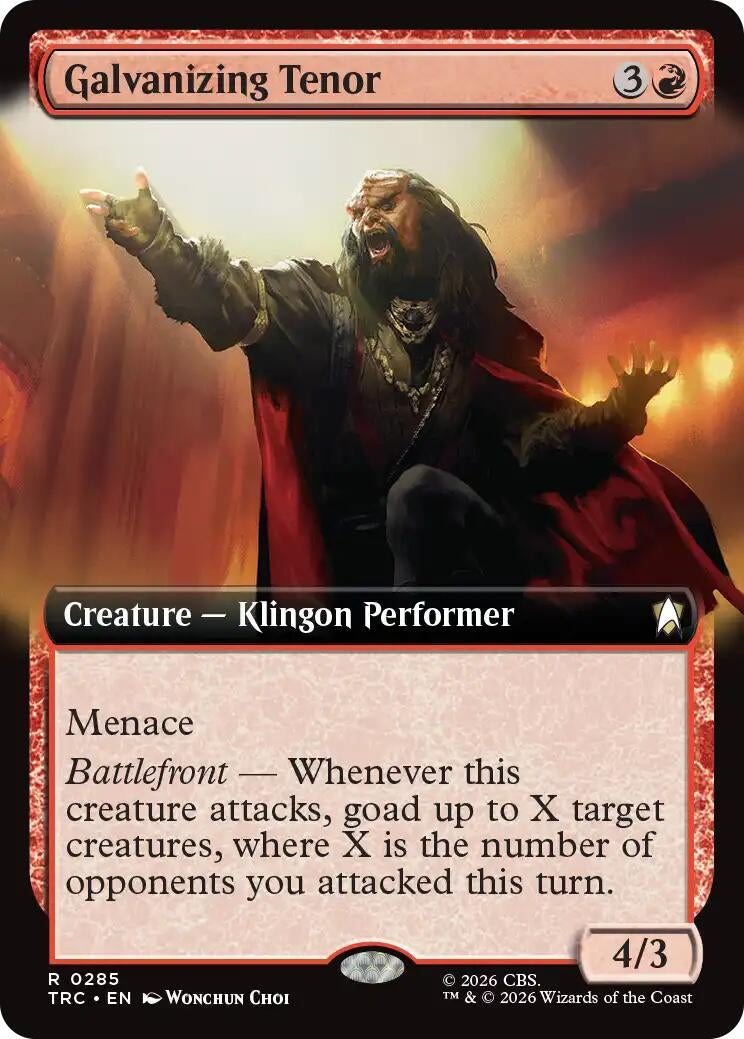 Image for Galvanizing Tenor (Extended Art) (Commander: Star Trek) (285) (TRC) - Magic: The Gathering