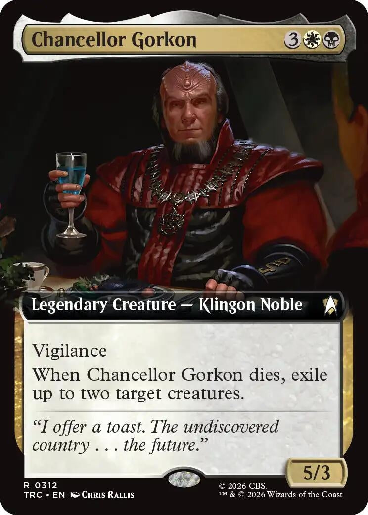 Image for Chancellor Gorkon (Extended Art) (Commander: Star Trek) (312) (TRC) - Magic: The Gathering