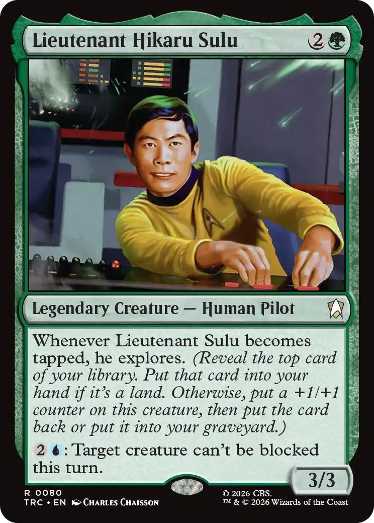 Image for Lieutenant Hikaru Sulu (Surge Foil) (Commander: Star Trek) (80) (TRC) - Magic: The Gathering
