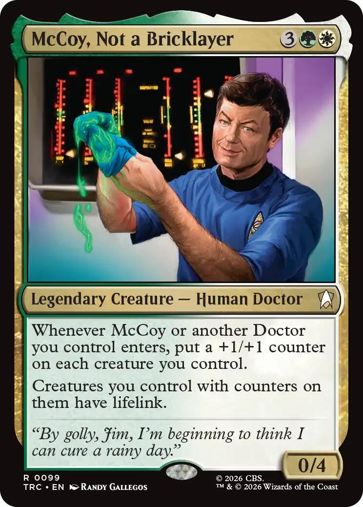 Image for McCoy, Not a Bricklayer (Commander: Star Trek) (99) (TRC) - Magic: The Gathering