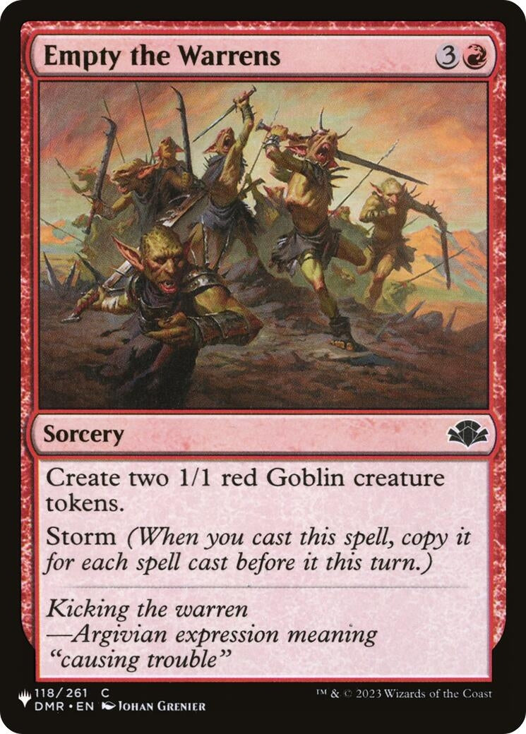 Image for Empty the Warrens (DMR) (The List Reprints) (LIST) - Magic: The Gathering