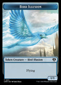 Zombie (0019) // Bird Illusion Double-Sided Token [Commander Masters Tokens]