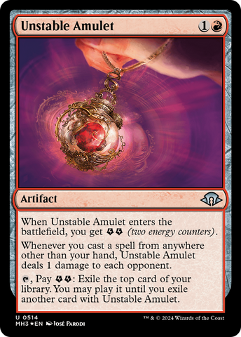 Unstable Amulet (Ripple Foil) [Modern Horizons 3]