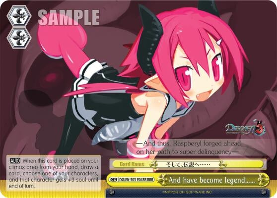 And have become legend...... (DG/EN-S03-E043R RRR) [Disgaea]