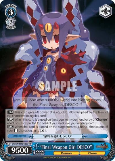 "Final Weapon Girl DESCO" (DG/EN-S03-E133 RR) [Disgaea]