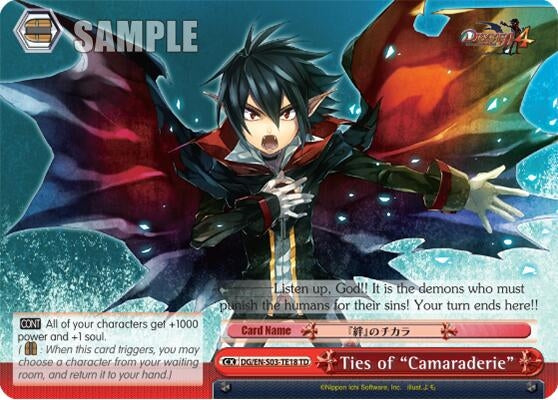 Ties of "Camaraderie" (DG/EN-S03-TE18 TD) [Disgaea]