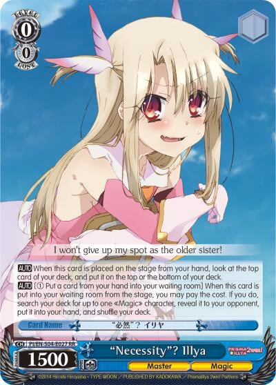 "Necessity"? Illya (PI/EN-S04-E027 RR) [Fate/kaleid liner PRISMA ILLYA DX]