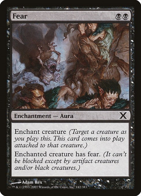 Image for Fear (10th Edition) (142) (10E) - Magic: The Gathering