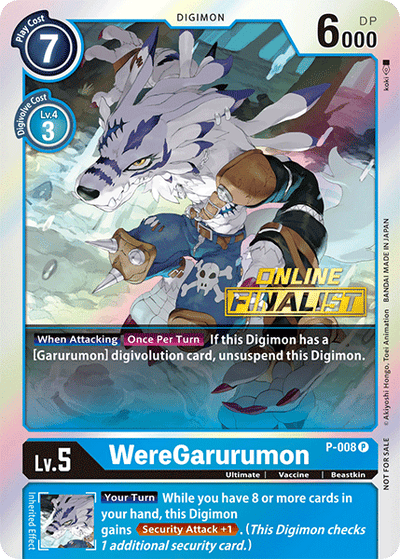 WereGarurumon [P-008] (Online Regional - Finalist) [Promotional Cards]