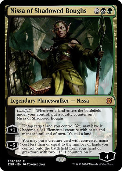 Nissa of Shadowed Boughs (Promo Pack) [Zendikar Rising Promos]