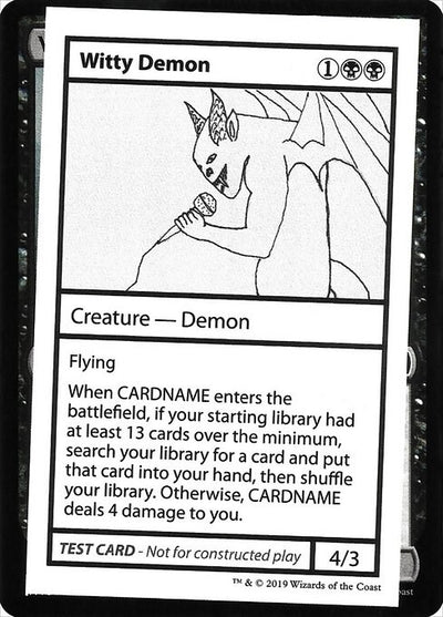 Witty Demon (2021 Edition) [Mystery Booster Playtest Cards]
