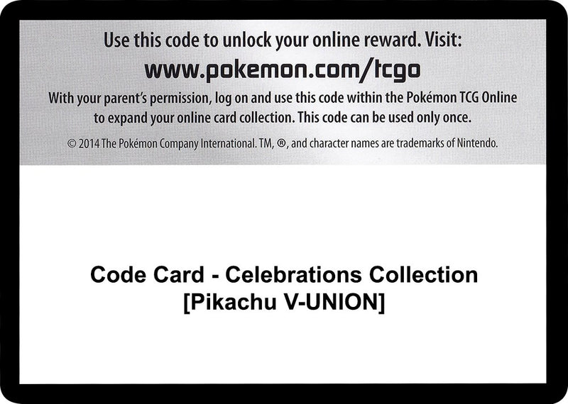 Image for Code Card - Celebrations Collection [Pikachu V-UNION] - Pokemon